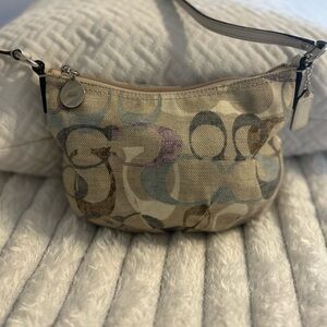 Coach Linen Signature C Crossbody Bag